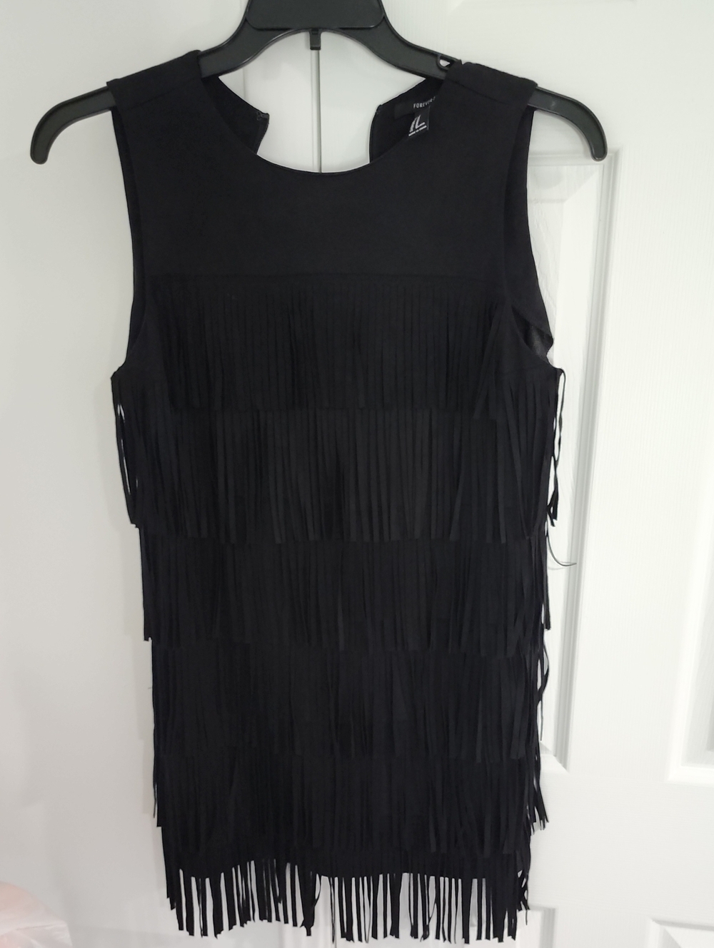 Forever 21 Black Fringe Mini Dress